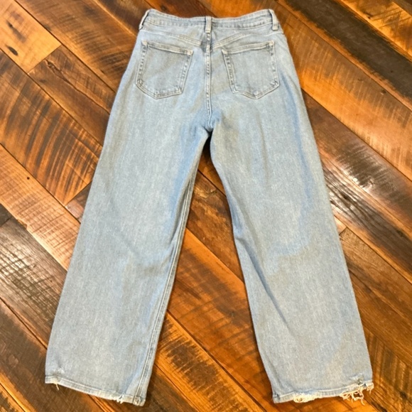 Just Black Denim High Rise Straight Leg Jeans Women’s 28 Light Wash Made in USA - Picture 4 of 11